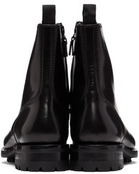 Brioni Black Lace Up Boots