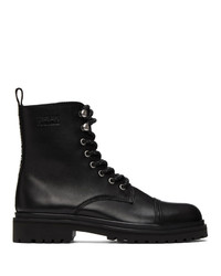 VERSACE JEANS COUTURE Black Lace Up Boots