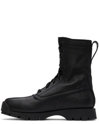 Jil Sander Black Lace Up Elba Boots