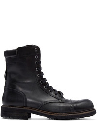 Diesel Black Leather Cassidy Boots