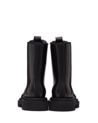 Givenchy Black Leather Combat Lace Up Boots