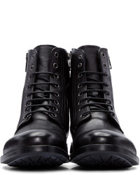 Diesel Black Leather D Kallien Boots
