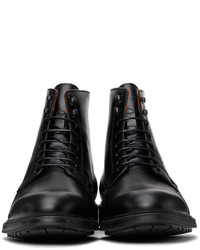 Officine Generale Black Leather Dimitri Lace Up Boots