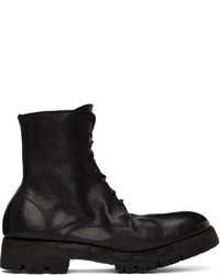 Guidi Black Leather Lace Up Boots