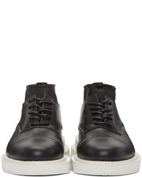 D.gnak By Kang.d Black Leather Neoprene Boots