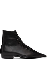 Saint Laurent Black Levine 15 Lace Up Boots