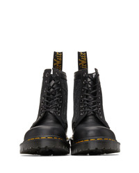 Dr. Martens Black Made In England Harris Tweed Edition 1460 Boots