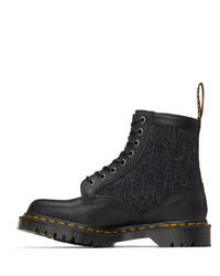 Dr. Martens Black Made In England Harris Tweed Edition 1460 Boots