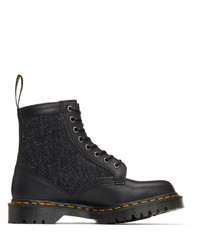 Dr. Martens Black Made In England Harris Tweed Edition 1460 Boots