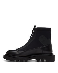 Givenchy Black Neoprene Combat Boots