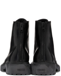 Kenzo Black Pike Lace Up Boots