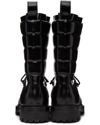 System Black Quilted Boots