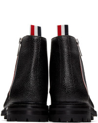 Thom Browne Black Side Zip Boots