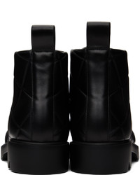 Bottega Veneta Black Strut Grid Boots