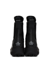 S.R. STUDIO. LA. CA. Black Therapist Lace Up Boots