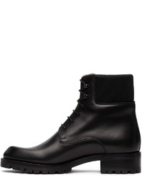 Christian Louboutin Black Trapman Lace Up Boots