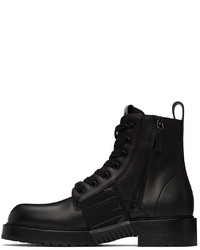 Valentino Garavani Black Vl7n City Combat Boots
