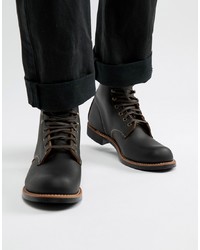 Red Wing Blacksmith Lace Up Boots In Black Leather