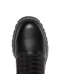Prada Brixxen Logo Embossed Leather Boots