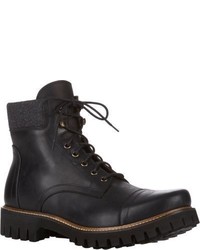 Barneys New York Burnished Cap Toe Boots Black Size 105
