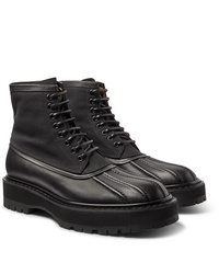 Givenchy Camden Leather And Canvas Boots