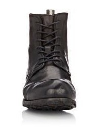 Officine Creative Cap Toe Double Boots Black