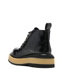 Moschino Chunky Lace Up Combat Boots