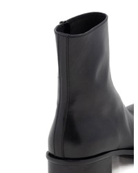 Alexander McQueen Cuban Stack Leather Boot