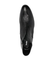 Baldinini Decorative Stitching Leather Ankle Boots