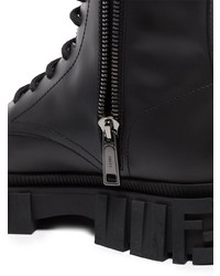 Fendi Ff Motif Leather Ankle Boots