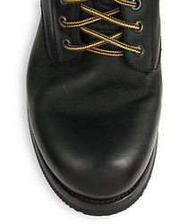 Ralph Lauren Gavin Distressed Leather Lace Up Boots