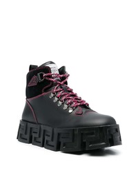 Versace Greca Leather Chunky Boots