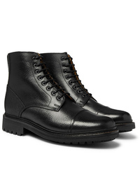 Grenson Joseph Cap Toe Pebble Grain Leather Boots