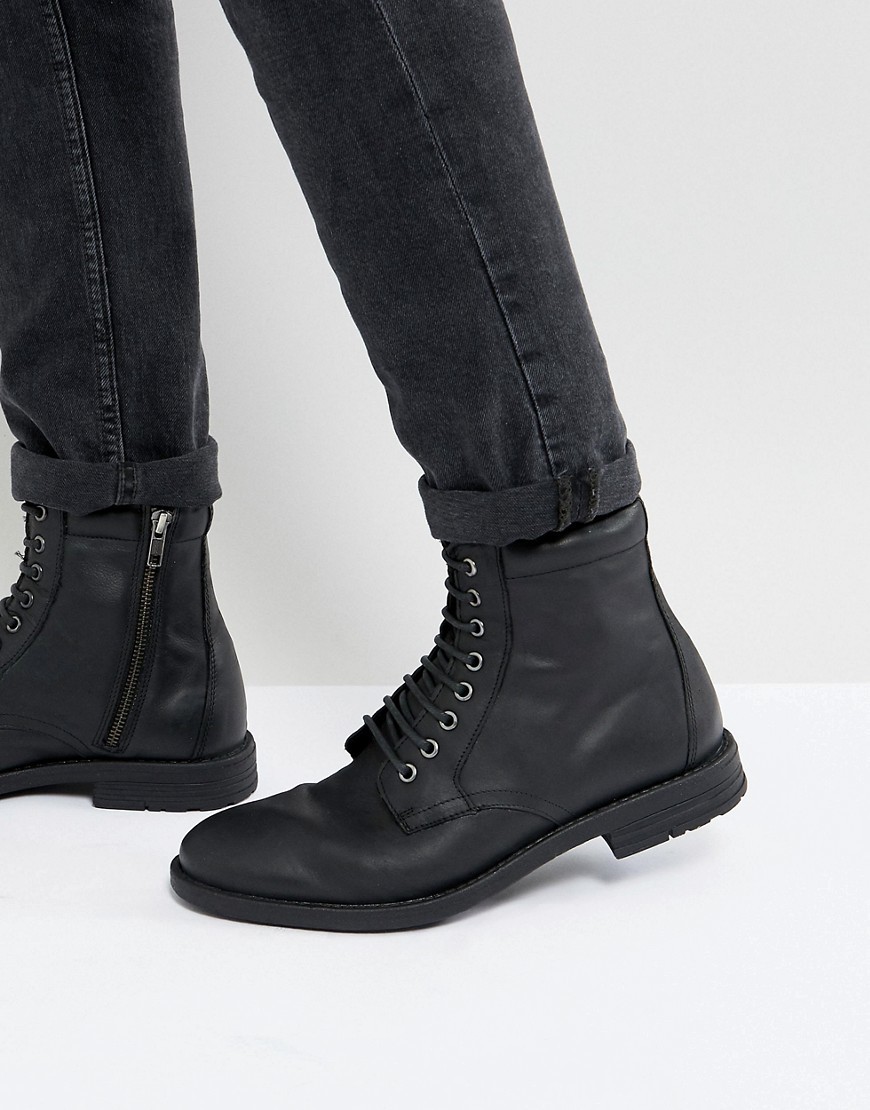 black military lace up boots