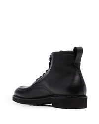 Canali Lace Up Leather Ankle Boots