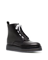 Nicolas Andreas Taralis Lace Up Leather Ankle Boots