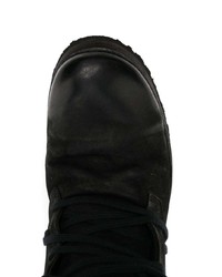 Boris Bidjan Saberi Lace Up Leather Ankle Boots