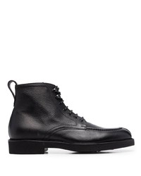 Canali Lace Up Leather Ankle Boots