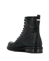 Versace Lace Up Leather Boots