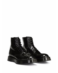 Dolce & Gabbana Lace Up Leather Boots