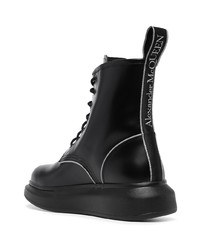 Alexander McQueen Lace Up Leather Boots
