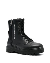 VERSACE JEANS COUTURE Lace Up Leather Boots