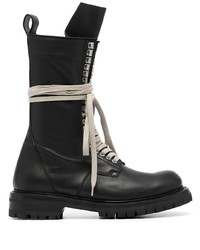 Rick Owens Lace Up Leather Boots