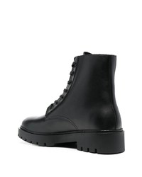Calvin Klein Lace Up Leather Combat Boots