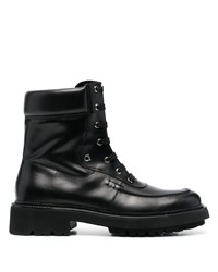 Ferragamo Lace Up Leather Combat Boots