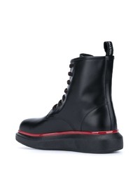 Alexander McQueen Leather Lace Up Boots