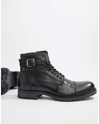 Jack & Jones Leather Lace Up Boots