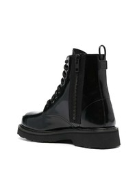 Kenzo Logo Embossed Lace Up Boots