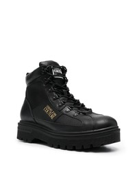 VERSACE JEANS COUTURE Logo Lettering Lace Up Boots