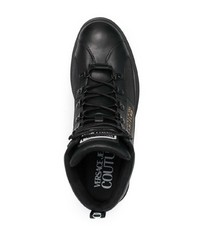 VERSACE JEANS COUTURE Logo Lettering Lace Up Boots